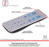 GE Big Button Universal Remote Control for Samsung, Vizio, Lg, Sony, Sharp, Roku, Apple TV, TCL, Panasonic, Smart TVs, Streaming Players, Blu-Ray, DVD, 2-Device, Silver, 33701