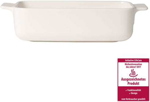 Pasta Passion Individual Lasagne Dish & Lid by Villeroy & Boch - Premium Porcelain - Made in Germany - Dishwasher and Microwave Safe -9.75 x 5.5 x 3 Inches
