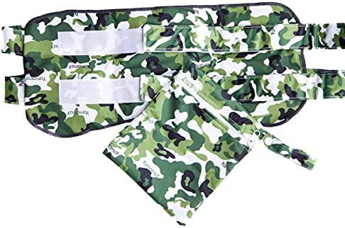 Castor Oil Pack - Organic Charcoal Bamboo Compress designed with the ultimate comfort in mind! Adjustable straps means no elastics digging or pinching. Liver detox, constipation and more Camo OSFM