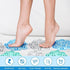Riakrum 12 Counts Pebble Bath Treads Bathtub Non Slip Stickers Pebble Bath Mat Non Slip Bath Tub and Shower Mat with Suction Cups, Machine Washable