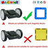 MAGBLOCK 4 Pieces Wheels Set, Compatible with Other Brands of Standard Size Square Shape with Hole Magnetic Blocks, are not Suitable to Magnetic Tile Without Hole, Wheels Bases for Kids/Toddler Toys