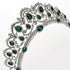 SWEETV Vintage Crystal Wedding Crown for Women, Green Rhinestone Queen Tiara Bridal Hair Accessories, Emerald