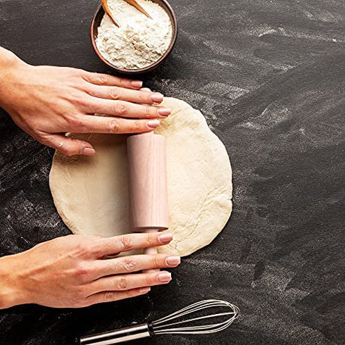 HelferX 9 inch Small Wooden Rolling Pin for Baking