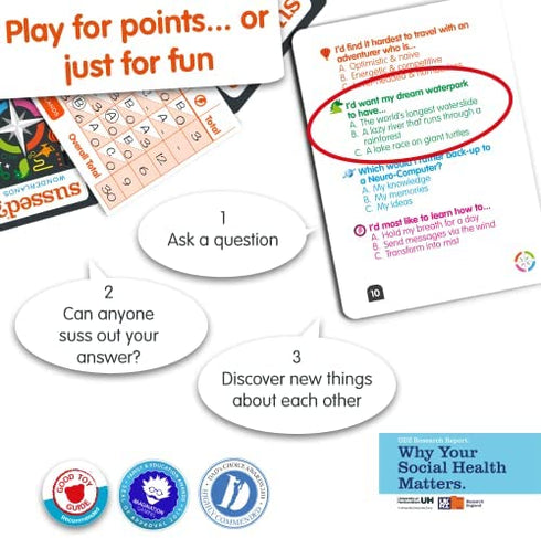 SUSSED The Weird Would You Rather Card Game | Ages: Teens, Adults, Kids 12+ | 110 Cards | for Family, Friends and More | Fantasy Version