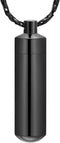 Imrsanl Cremation Jewelry for Ashes Pendant Urn Necklace Cylinder with Glass Vial Keepsake Ashes Memorial Jewelry