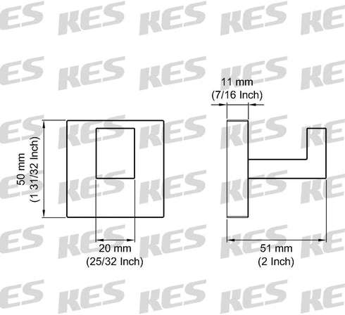 KES Bathroom Towel Hook Coat Hook Wall Mounted Robe Hook Towel Hanger SUS 304 Stainless Steel Brushed Finish 2 Pack, A22560-2-P2
