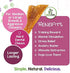 Nature Gnaws Paddywack Tendons for Dogs - Premium Natural Beef Dental Bones - Long Lasting Dog Chew Treats for Medium & Large Dogs - Rawhide Free