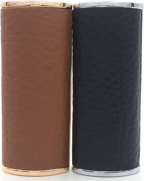 Lucklybestseller 2PCS Set Metal Leather Lighter Case Cover Holder for BIC Full Size Lighter J6