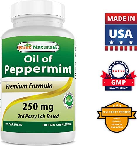 Best Naturals Peppermint Oil Bowel Soothing Dietary Supplement, 250 mg, 120 Count