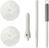 JEHONN Mop for Floor Cleaning Microfiber Twist Tornado Mop Dust Mop with Wringer Self-Wringing Metal with 2 Washable Replacements 51 Inches