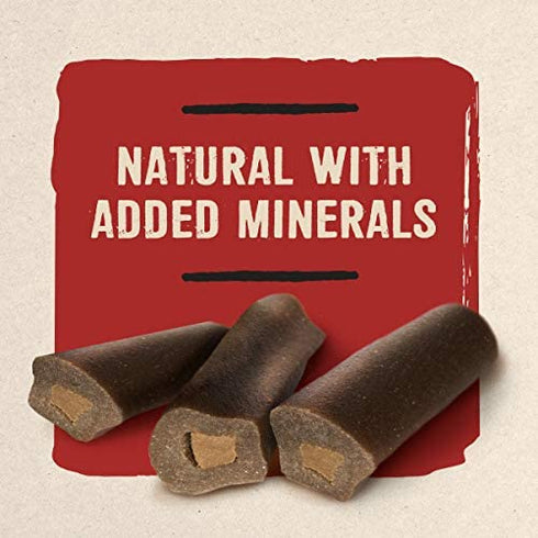 Purina Prime Bones Made in USA Facilities Natural Small Dog Treats, Filled Chew With Pasture-Fed Bison - 7 ct. Pouch