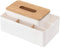 Poeland Multifunction Tissue Box Rectangular Facial Tissue Holder Dispenser for Dining Room, Kitchen, Bedroom Dressers and Home D©cor