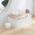 Poeland Multifunction Tissue Box Rectangular Facial Tissue Holder Dispenser for Dining Room, Kitchen, Bedroom Dressers and Home D©cor