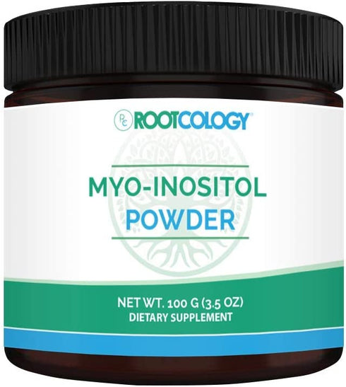 Rootcology Myo-Inositol Powder - Relaxation and Sleep Support with 700mg Pure Inositol - Dietary Supplement to Support Brain Wellness + Female Hormonal Health by Izabella Wentz (100g /138 Servings)