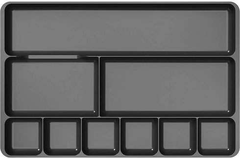 Deflecto 38104 Sustainable Office Desktop Organizer, 1" x 14" x 9", Black
