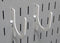 Wall Control Pegboard 3in Reach U-Hook Pegboard Accessory “U” Shaped Slotted Metal Pegboard Hook for Wall Control Pegboard and Slotted Tool Board – White