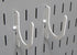 Wall Control Pegboard 3in Reach U-Hook Pegboard Accessory “U” Shaped Slotted Metal Pegboard Hook for Wall Control Pegboard and Slotted Tool Board – White
