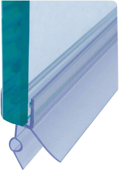 Cozylkx Frameless Shower Door Bottom Seal with Drip Rail for 3/8"(10mm) Glass, Length 27.5"/0.7m, Glass Door Sweep Stop Shower Leaking
