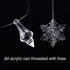 FEPITO 57 PCS Acrylic Christmas Decoration Acrylic Snowflake Icicles Christmas Icicle Snowflake with Crystal Line Ornaments Set for Christmas Tree Decorations