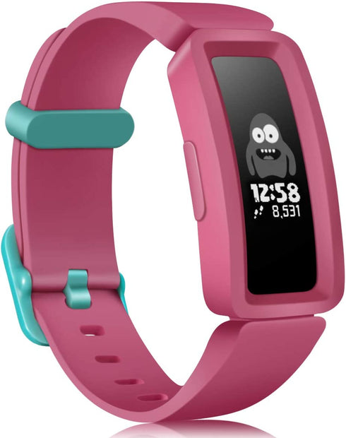KOLEK Bands Compatible with Fitbit Ace 2 for Kids,Soft Silicone Waterproof Bracelet Accessories Sports Watch Strap Wristbands Replacement for Fitbit Ace 2 Boys Girls,Watermelon