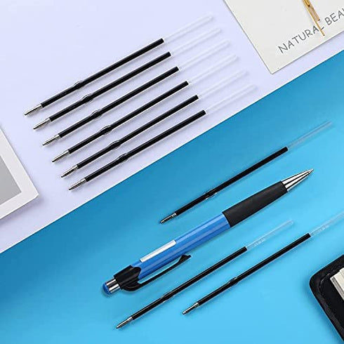 100 Pieces Ink Pen Refills Replaceable 0.7mm Ballpoint Pen Refills 4.2inch Blue Black Ink Refills Smooth Writing Pen Refills for Retractable Pens Office School Supplies (Black Blue)