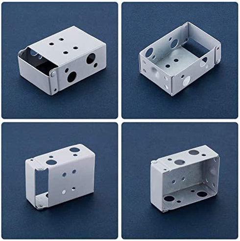 6 Pcs Blind Brackets 2 Inch Low Profile Box Mounting Bracket White Color Window Blinds Headrail Bracket