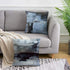 GALMAXS7 Blue Grey Decorative Throw Pillow Covers Modern Abstract Art Soft Velvet Pillow Covers Sofa Pillow Case Square Cushion Covers for Couch Bedroom Living Room 18X18 inch Set of 4
