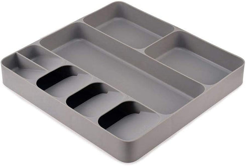 Joseph Joseph DrawerStore Kitchen Drawer Organizer Tray for Cutlery Utensils and Gadgets, Gray, 15.6 x 15.1 x 2.1 Inches