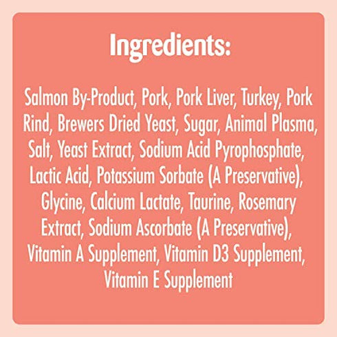 Temptations Meaty Bites, Soft and Savory Cat Treats, Salmon Flavor, 4.12 oz. Pouch