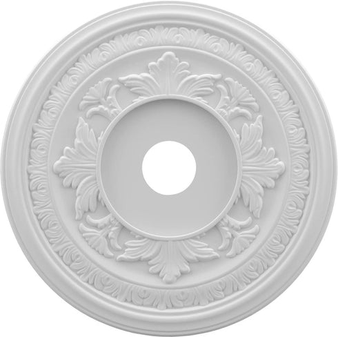 Ekena Millwork CMP22BA Baltimore PVC Thermoformed Ceiilng Medallions, 22"OD x 3 1/2"ID x 1"P (Fits Canopies up to 7 3/4"), Unfinished