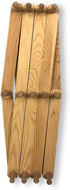 Expandable Wooden Coat Rack Hanger - Retro Wall Mounted Accordion Peg Rack - 13 Coat Hooks for Mugs, Hats, Bags - Business or Home Decor and Organization (Natural Wood)