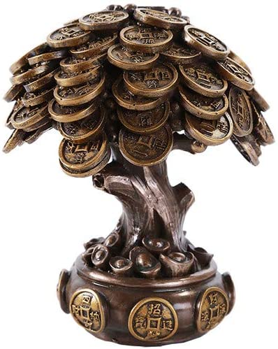 Pacific Giftware Feng Shui Bronze Golden Money Coin Prosperity Tree Home Decoration Gift (Bronze)