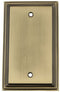 Nostalgic Warehouse 719745 Deco Switch Plate with Blank Cover, Antique Brass