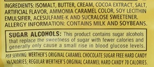 Werther's Original Sugar Free Candies, Caramel Chocolate, 2.35 Ounce