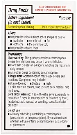 Rite Aid Children's Pain Relief Acetaminophen, Bubble Gum Flavor, 160 mg - 24 ct | Kids Pain Reliever | for Children Ages 2-11 Years | Acetaminophen Chewable Tablets | Aspirin & Ibuprofen Free