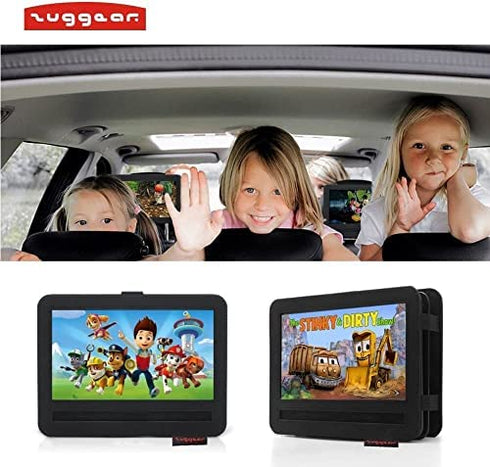 ZugGear Car Headrest Mount Holder Strap for Swivel and Flip Style Portable DVD Player - 9 Inch to 9.5 Inch Screen