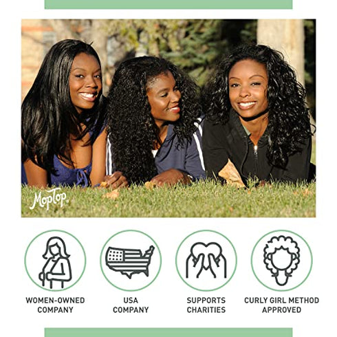 MopTop Cowash Cleansing Conditioner, Wavy, Curly & Kinky-Coily, Color Treated & Natural Hair Moisturizer, made w/Aloe, Sea Botanicals & Honey reduces Frizz, increases Moisture & Manageability