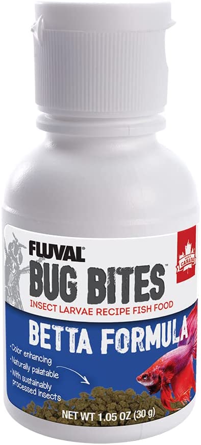 Fluval Bug Bites Betta Fish Food, Granules for Small to Medium Sized Fish, 1.06 oz.