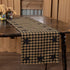 VHC Brands Black Star Runner Woven 13x48 Country Rustic Kitchen Tabletop Design, Raven Black and Tan
