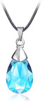 SAO Sword Art Online Yui's Heart Pendant Necklace for Asuna Yuuki cosplay - Black / Blue Crystal