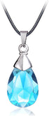 SAO Sword Art Online Yui's Heart Pendant Necklace for Asuna Yuuki cosplay - Black / Blue Crystal
