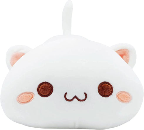 Onsoyours Cute Kitten Plush Toy Stuffed Animal Pet Kitty Soft Anime Cat Plush Pillow for Kids (White A, 12")