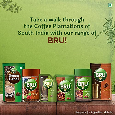 Bru Instant coffee, 100 grams pack, 3.5 oz, India - instant coffee-chicory mixture made from blends of coffee and chicory - Vegetarian