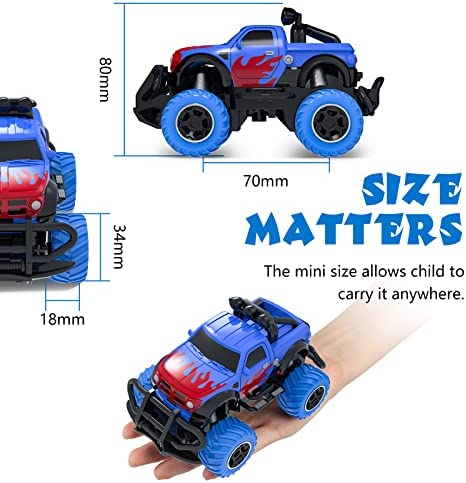 Toddlers Toys for 4-5 Year Old Boys RC Car Remote Control Trucks for 3-4 Year Old Kids , Birthday Gifts Preschool Toys Cars RWD 1/43 Scale ?Blue RAM?