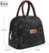 BALORAY Lunch Bag for Women Men Insulated Lunch Box for Adult Reusable Lunch Tote Bag for Work, Picnic, School or Travel (Black Starry)