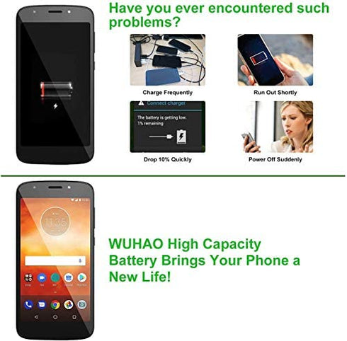 Replacement Battery GK40 for Moto E5 Play XT1921-1 XT1921-3 XT1921-5 XT1921-6 XT1921-7 Moto E5 Go XT1921-8 Moto E5 Cruise XT1921-2 Replacement Battery, for SNN5976A Battery