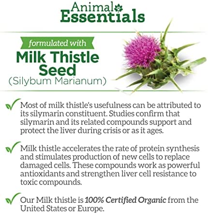 Animal Essentials Liver Defense Liver Support for Dogs & Cats, 1 fl oz - Made in USA, Dandelion & Milk Thistle