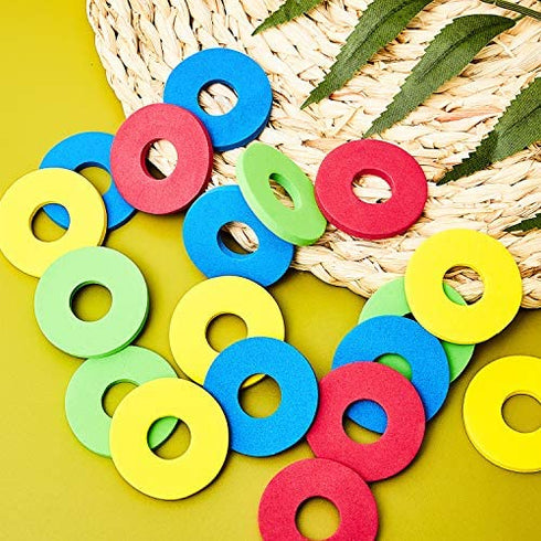 36 Pieces Foam Disc Shooter Spare Flying Foam Disc Toy for Remote Control Robot Toy, Red, Blue, Yellow, Green