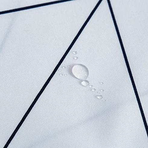 Ufaitheart Small Shower Curtain 36 x 72 Shower Curtains Fabric Waterproof Bathroom Bath Curtain Geometric, Heavy Duty, Black&White