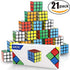 AROIC 21 Pack Mini Cubes, Puzzle Toys, Stress Relief Toys, Party Favors?Birthday Party Gifts,Party Supplies for Boys and Girls.